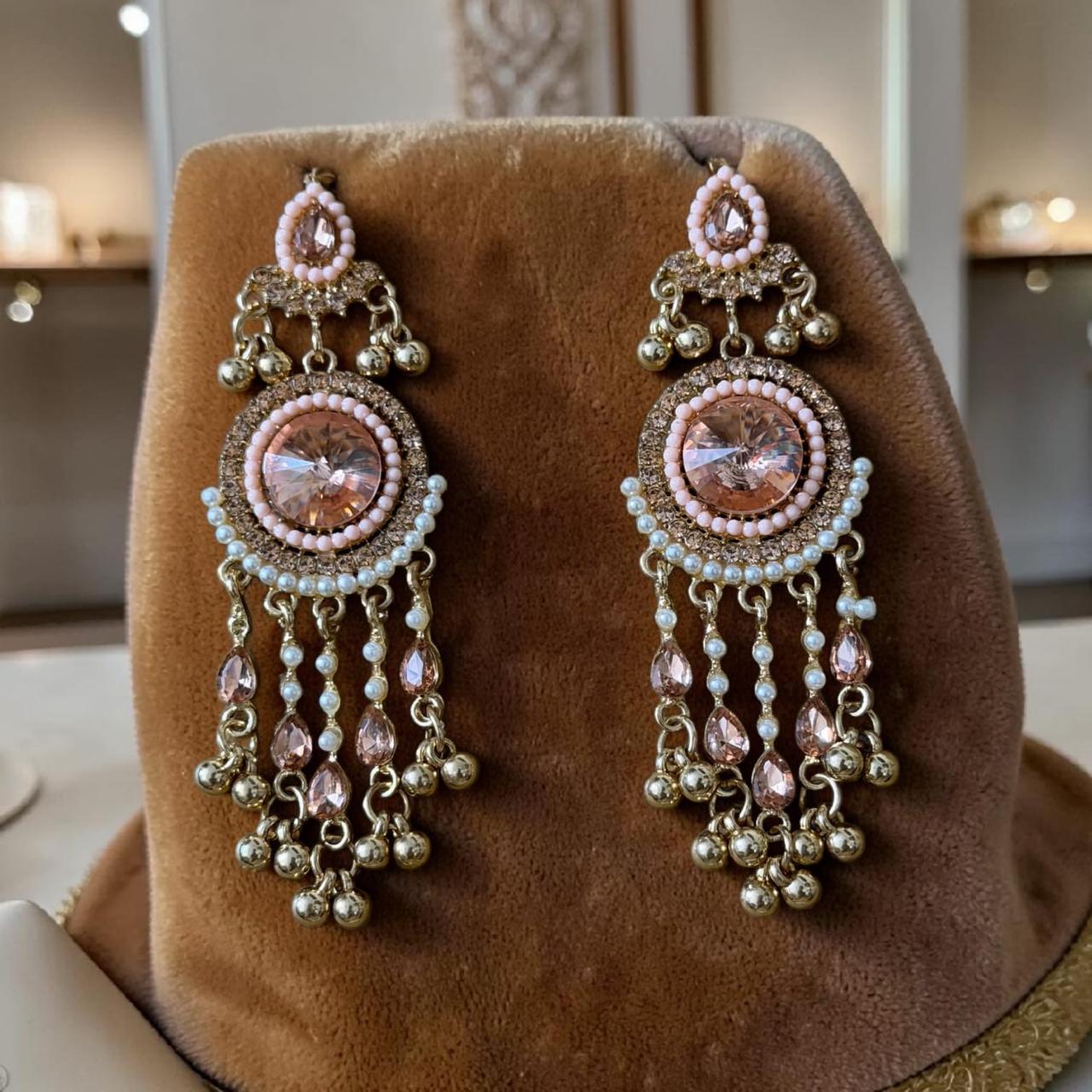 Pink Elegance Chandbali
