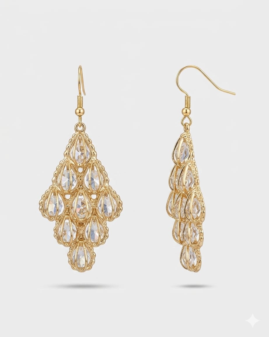 Gilded Cage Chandelier Earrings
