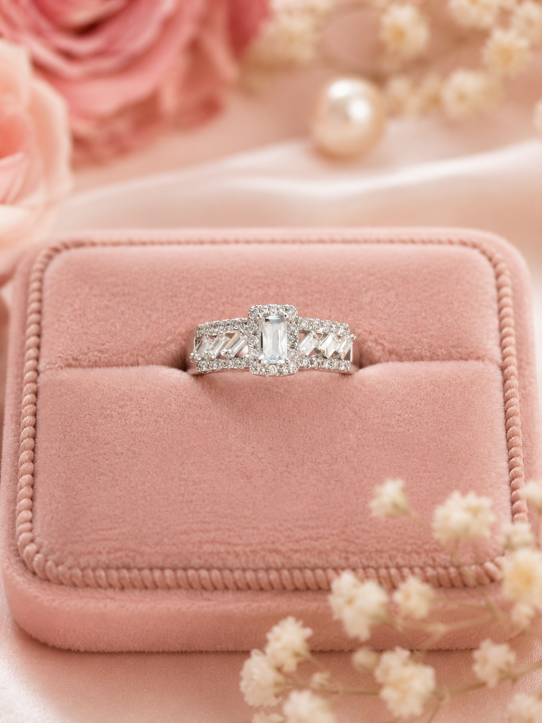Elegant Emerald Cut Diamond Ring